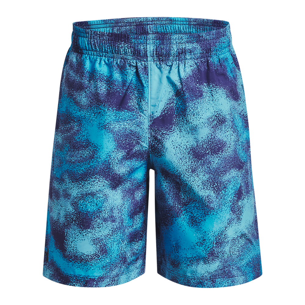 Under Armour Big Boys' Woven All Over Print Shorts-Blue